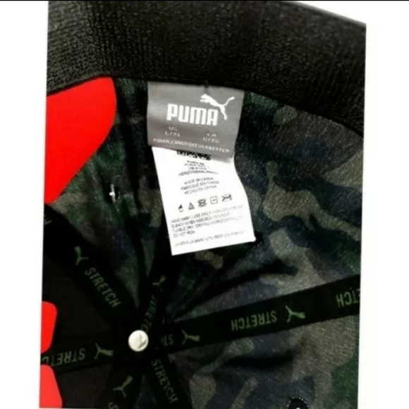Puma Mens Baseball Cap Camo Stretch Fit Pre Curved L/XL Structured Fit New - Picture 8 of 9